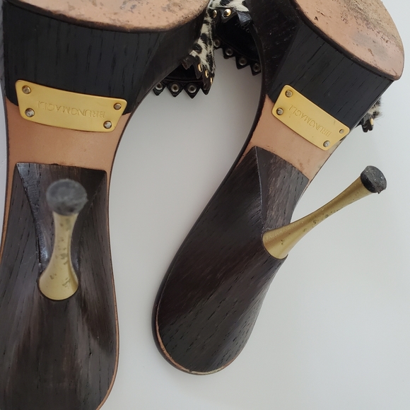 Womens  BRUNOMAGLI  Hand Made In Italy  Calf Hair Slide Size 8.5 - Picture 13 of 16